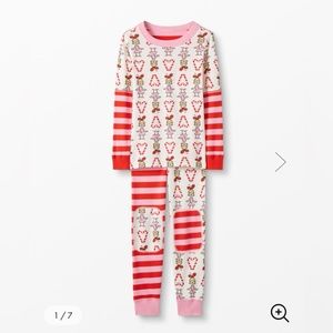 NWT Hanna Andersson Dr. Seuss Grinch Cindy Lou Who Candy Cane Long Pajamas Sz 8